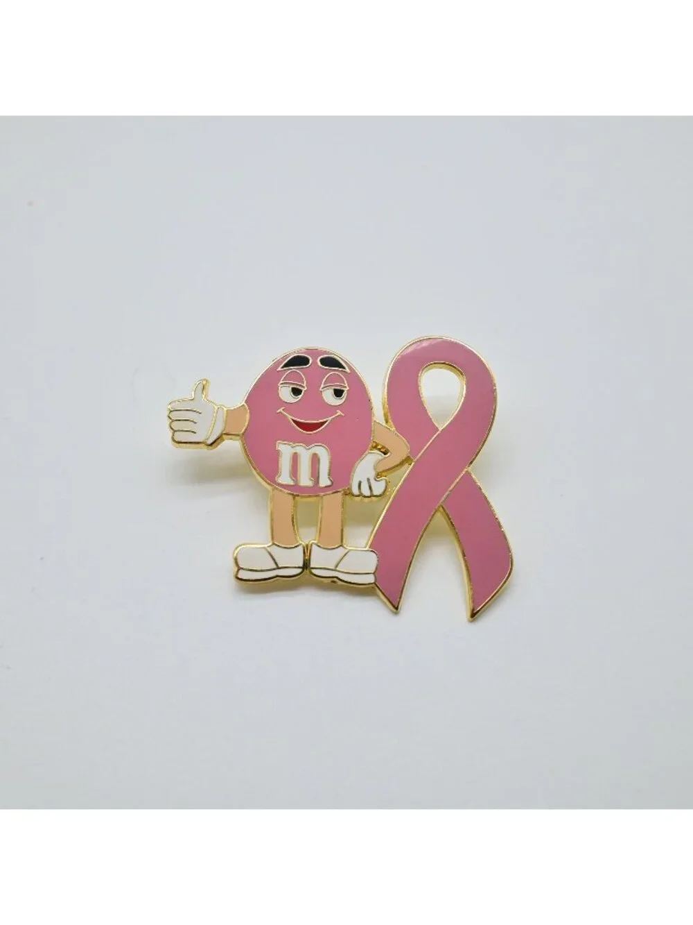 M&M Breast Cancer Awareness Ribbon Fantasy Pin